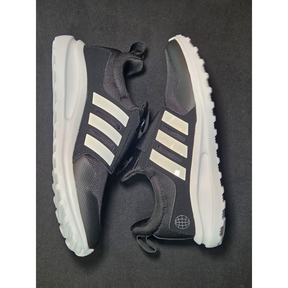 Adidas Tensaur Run 2.0 Kids Slip On Sneakers Black White GW4060 Size 3.5Y